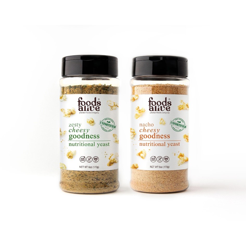 Foods Alive launches Zesty and Nacho Nutritional Yeast Blends